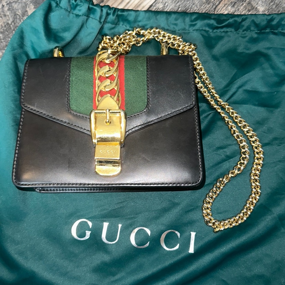 Sylvie Leather Mini Chain Bag